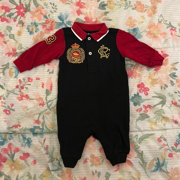 3 Ralph Lauren Long Sleeve Rompers. Footies. 3M - Picture 2 of 14